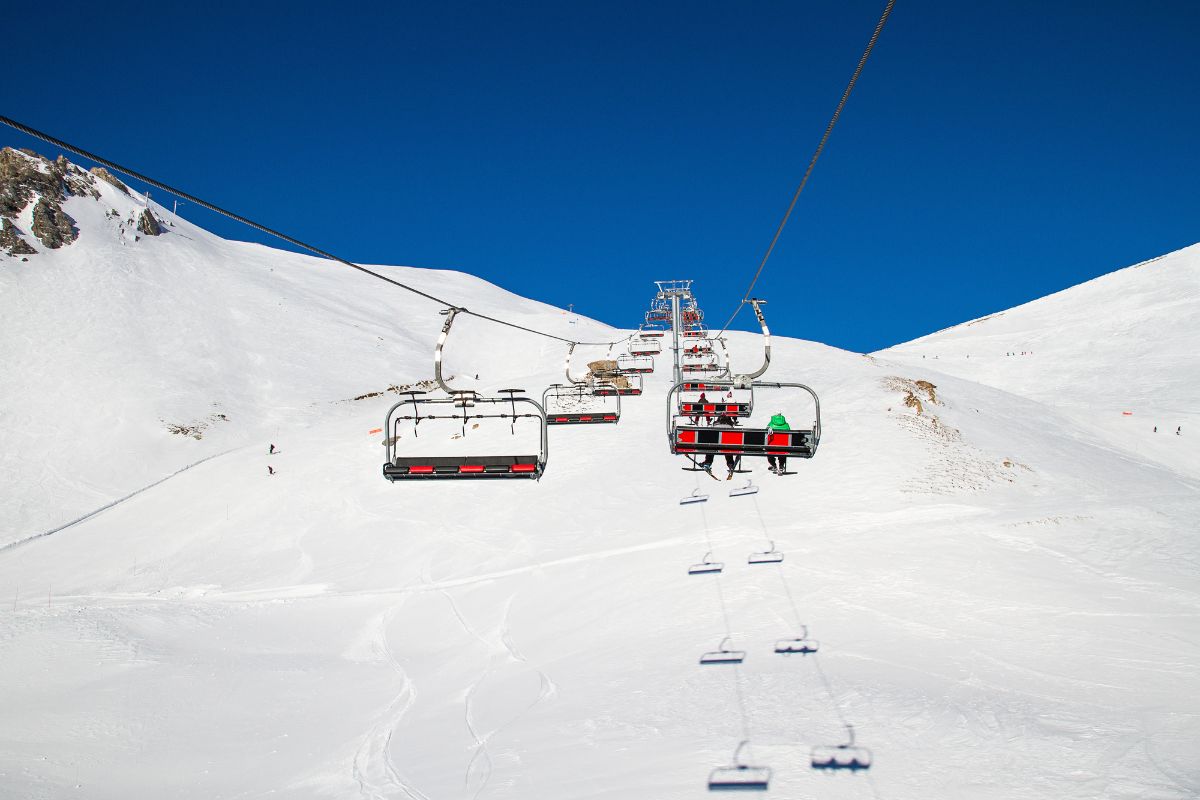 Hero types of snow on ski resort.